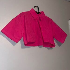 Cropped Pink Top .